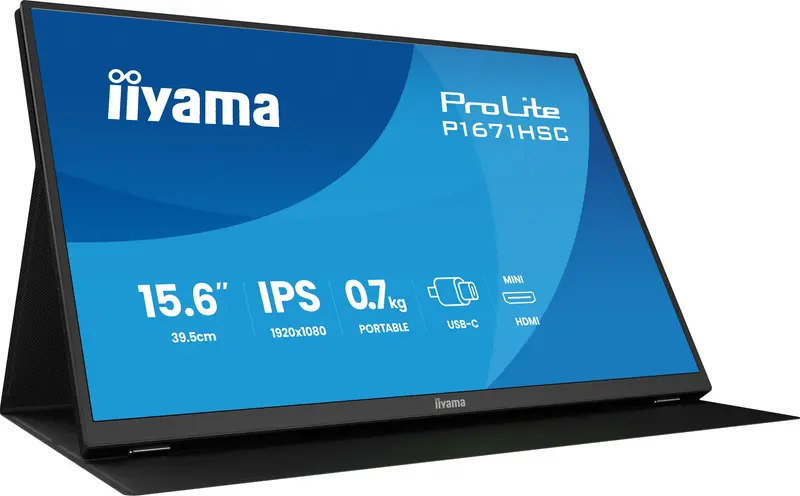 15 6i LCD Portable monitor 1920 x 1080 IPS Panel LED Bl. Adaptive SyncUSB-C(x2) (Signal & Power) mHDMI 250 cd/m 1000