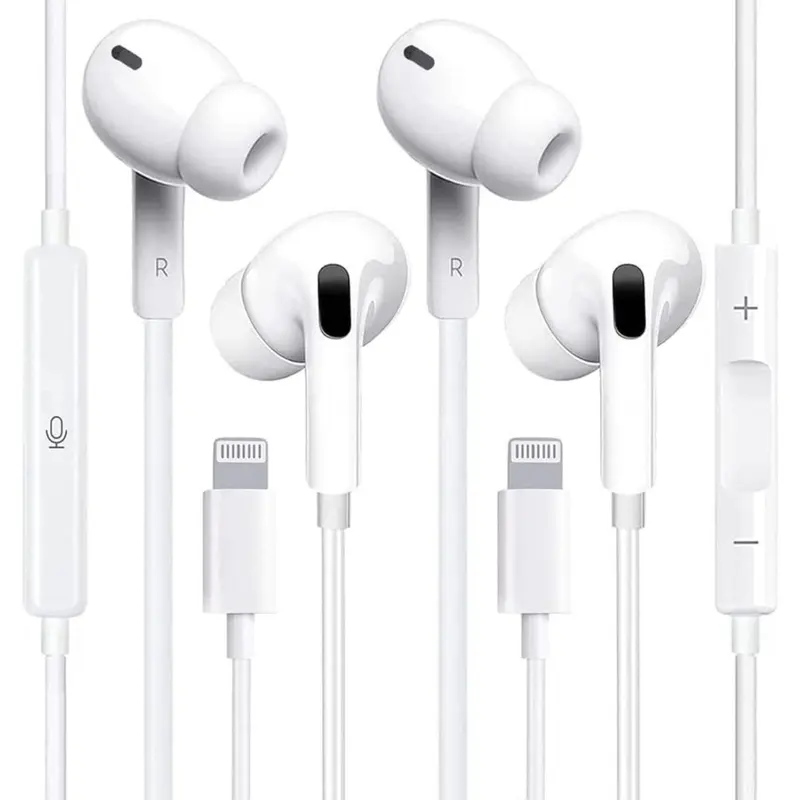 2 Pack Lightning Oortjes - iPhone Oordopjes - Comfortabel - Handige Bediening - Duurzaam - Stijlvol Design - Geschikt voor iPhone/iPad/iPod.