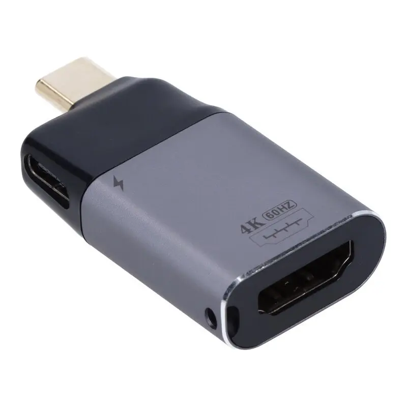 4K 60Hz USB-C (male) naar HDMI (female) en USB-C (female) PD Adapter voor iMac/MacBook/Laptop