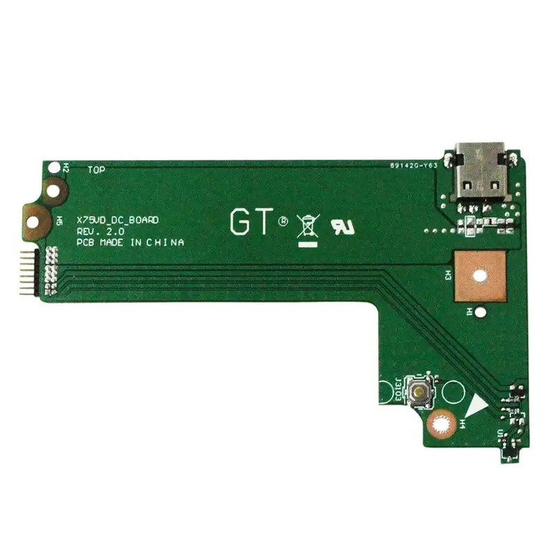 Aan/uit-knop- en DC-jack-print voor Asus X75