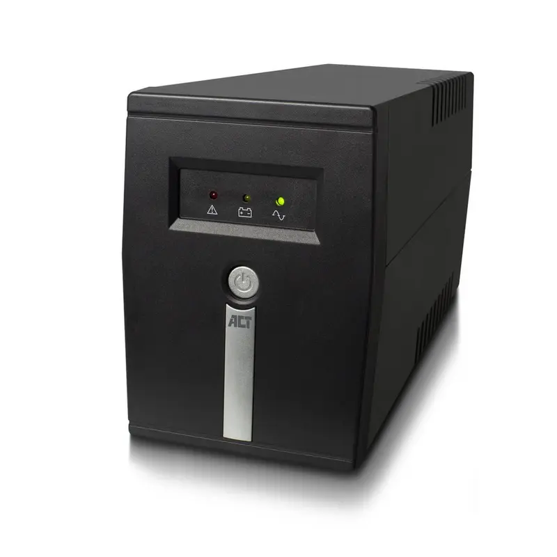 ACT AC2305 Line-Interactive UPS | 600 VA | 2 Stopcontacten (1x C13, 1x Type F) | AVR Spanningstabilisatie | Bescherming tegen Stroomstoringen