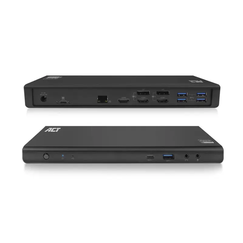 Act ac7048 USB-C Dockingstation 4K, voor 2 of 3 HDMI/DisplayPort monitoren, DisplayLink