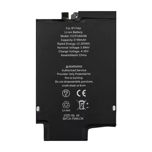 Batterij geschikt voor iPhone 17 Air 3561mAh Li-Ion (OEM)