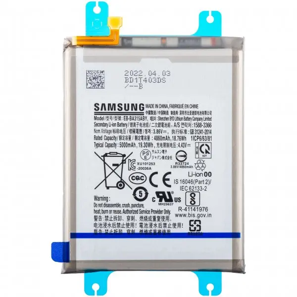 Batterij Samsung EB-BA315ABY 5000mAh SM-A225/A315/A325 Galaxy A22/A31/A32 GH82-22762A (Service Pack)