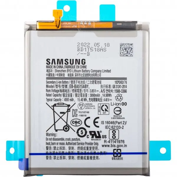 Batterij Samsung EB-BA515ABY 4000 mAh SM-A515F Galaxy A51 GH82-21668A (Service Pack)