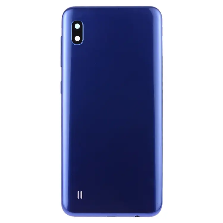 Batterijachterklep met cameralensframe en zijknoppen voor Samsung Galaxy A10 (blauw)