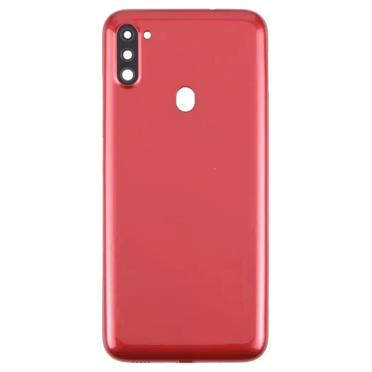 Batterijachterklep met cameralensframe voor Samsung Galaxy A11 SM-A115F (rood)
