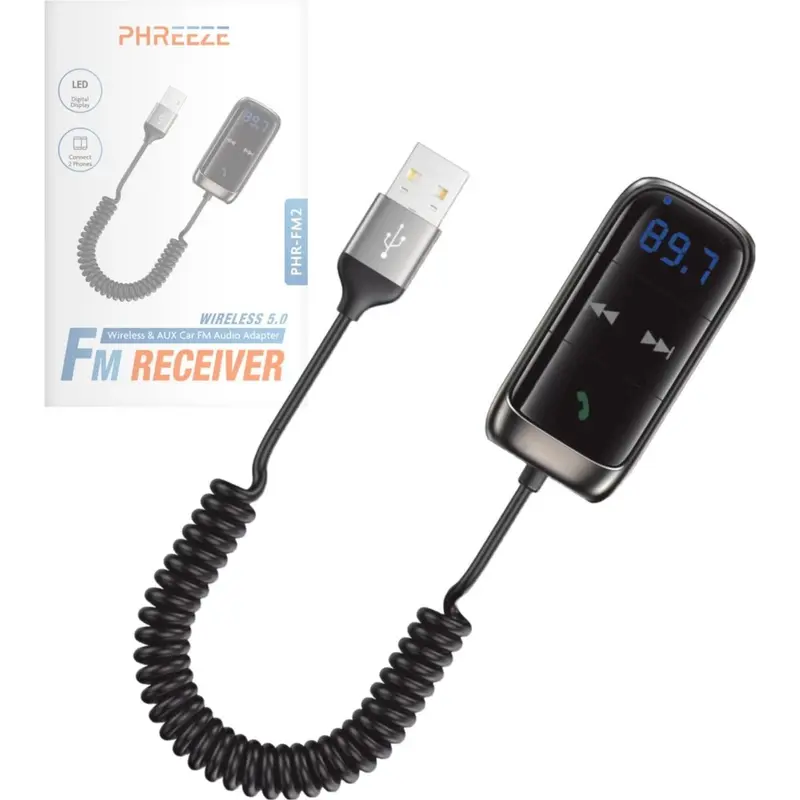 Bluetooth Receiver met USB aansluiting - Auto - FM Transmitter Carkit Bluetooth - Bluetooth Ontvanger - Bluetooth USB - FM Transmitter