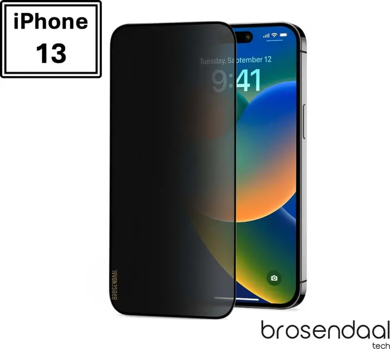 Brosendaal Privacy Screenprotector iPhone 13 – Anti-spy Gehard Glas