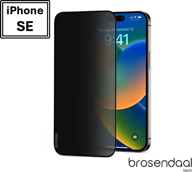 Brosendaal Privacy Screenprotector iPhone SE – Anti-spy Gehard Glas
