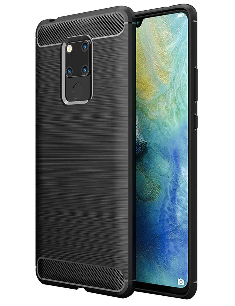 Carbon TPU hoesje Huawei Mate 20 zwart