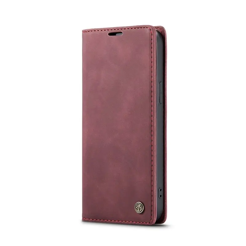 CaseMe book case leer - Apple iPhone 16 - rood