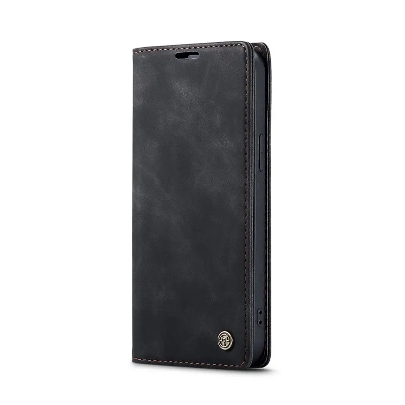 CaseMe book case leer - Apple iPhone 17 Air - zwart