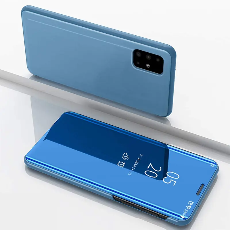 Clear View cover Samsung Galaxy A41 blauw