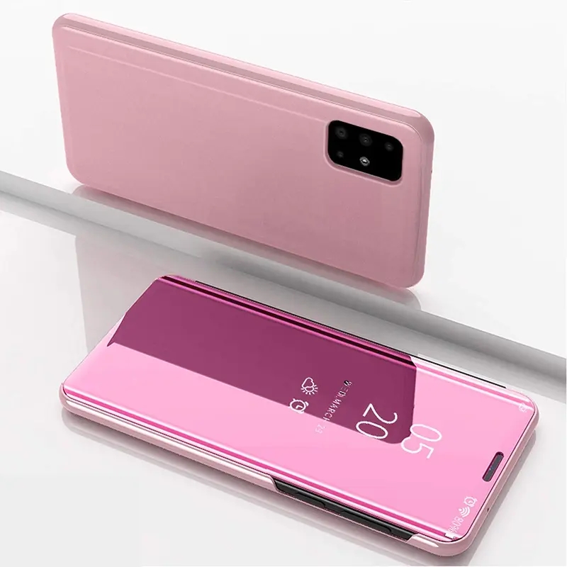 Clear View cover Samsung Galaxy A54 rose goud