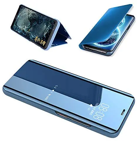Clear View cover Samsung Galaxy A71 blauw