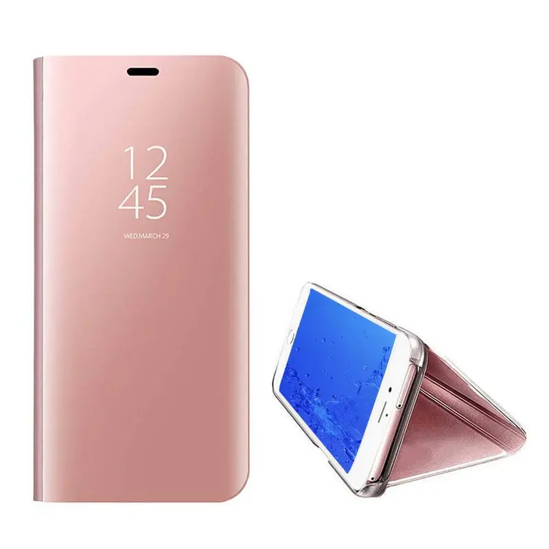 Clear View cover Samsung Galaxy J4+ rose goud