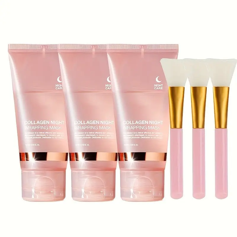 Collageen Nachtmasker 3-Pack – Niacinamide & Hyaluronzuur