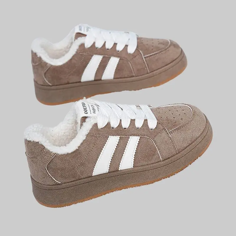Dames Sneakers met Brede Neus – Warm Gevoerd en Lichtgewicht