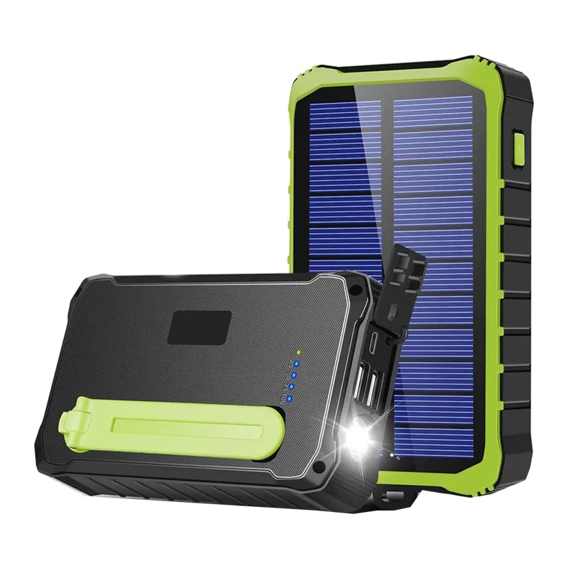 Denver solar powerbank 10.000 mAh · zaklamp en handzwengel · PSO10012