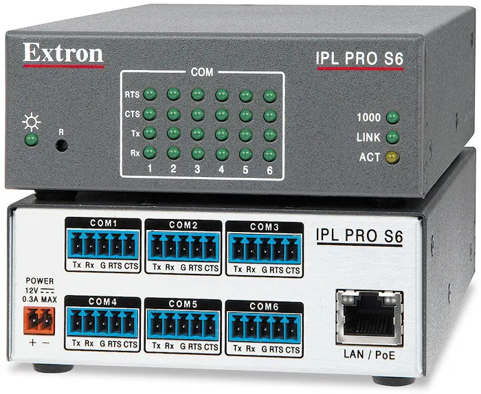 Extron IPL Pro S6 | IP Link Pro Controller | 6 Seriële Poorten | Professionele AV Systeemcontrole