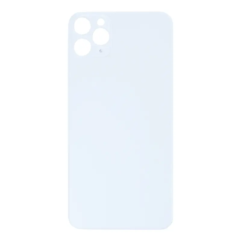 For Apple iPhone 11 Pro Max Back Glass, Enlarged Camera Frame Silver Compatible