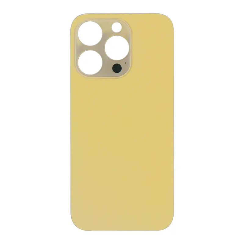 For Apple iPhone 14 Pro Max Back Glass Without NFC, Enlarged Camera Frame Gold Compatible