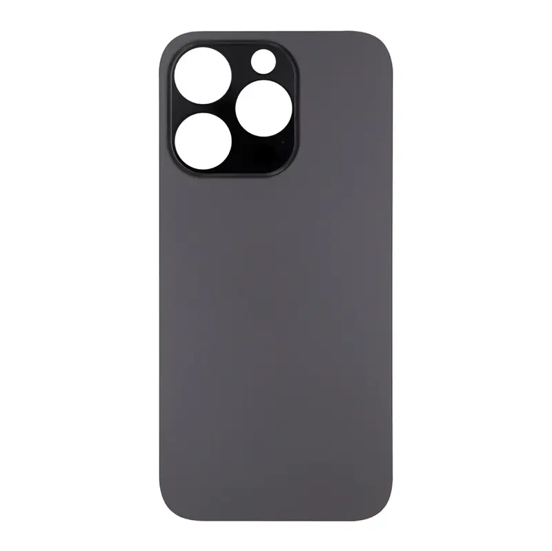 For Apple iPhone 14 Pro Max Back Glass Without NFC, Enlarged Camera Frame Space Black Compatible