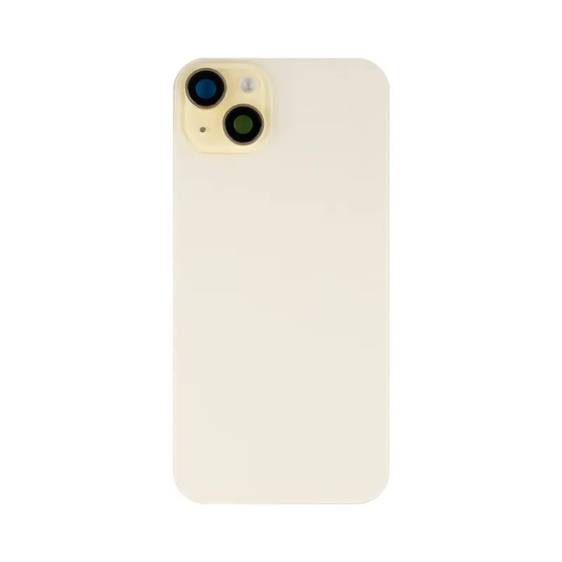 For Apple iPhone 15 Plus Back Glass With NFC, Enlarged Camera Frame Yellow Compatible