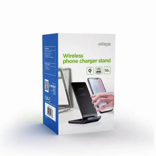Gembird EG-WPC10-02 oplader voor mobiele apparatuur Smartphone Zwart DC Draadloos opladen Binnen