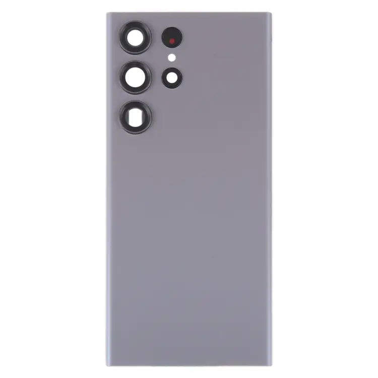 Glazen batterijachterklep met cameralensframe voor Samsung Galaxy S23 Ultra SM-S918 (grijs)