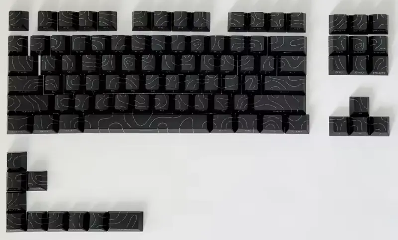 gradient lined keycaps