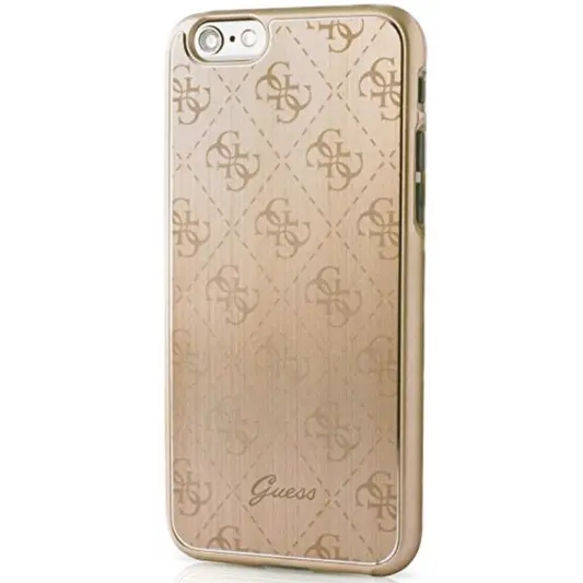 Guess Hard Hoesje Apple iPhone 6/6S Aluminium Gold
