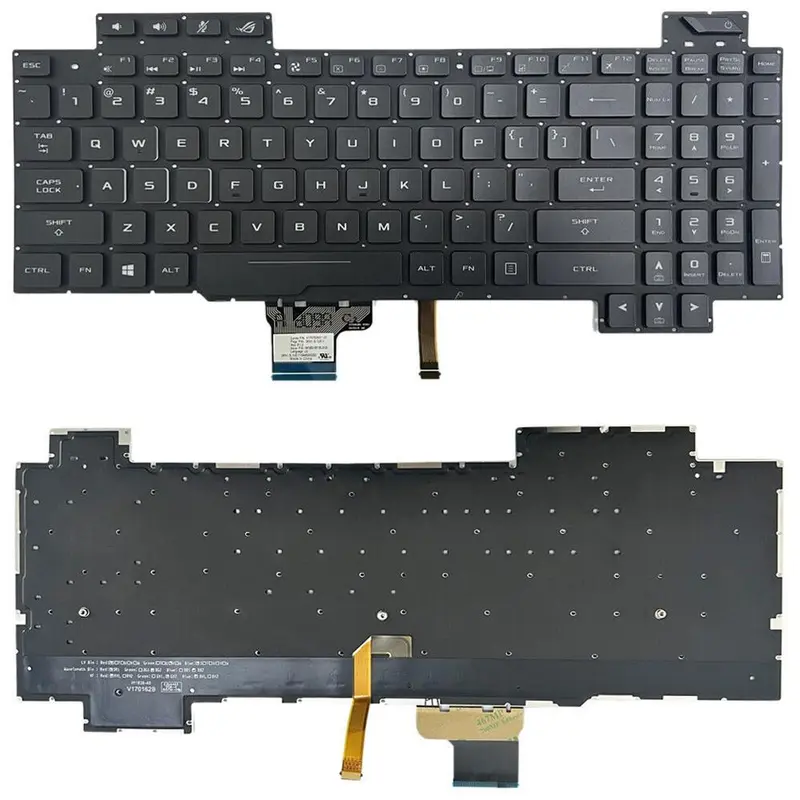 Laptoptoetsenbord met verlichting US-indeling voor ASUS ROG GL504 / GL504GV / GL504GM (zwart)