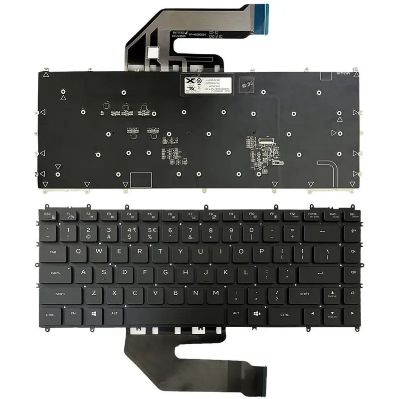 Laptoptoetsenbord met verlichting US-indeling voor Dell Alienware x15 R1 / R2 (zwart)