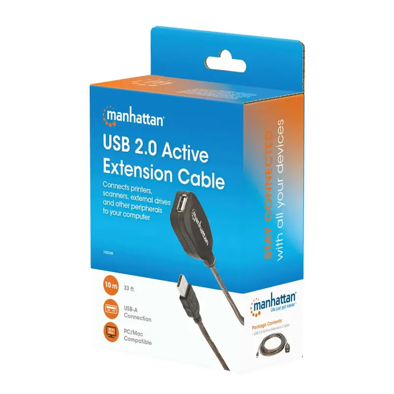 MANHATTAN USB-Repeater Kabel USB 2.0 A -> A St/Bu 10.00m