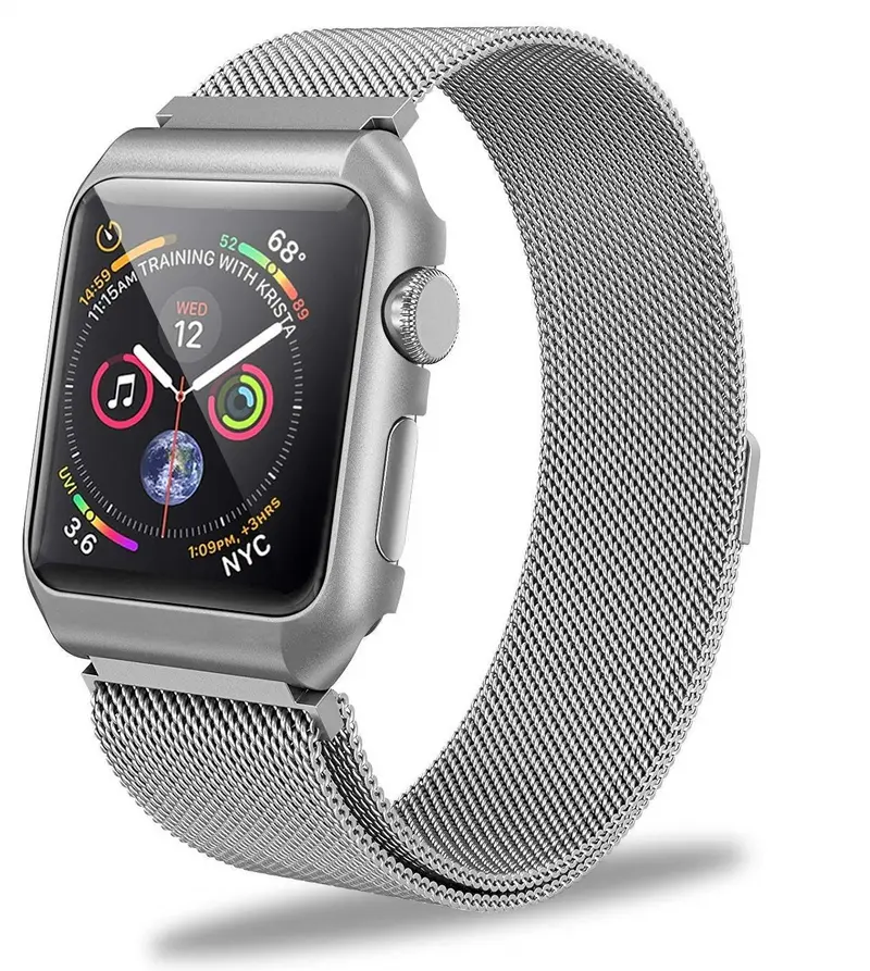 Milanese bandje voor Apple Watch (series 1/2/3/4/5/SE/6 - 44/42mm) - Zilver