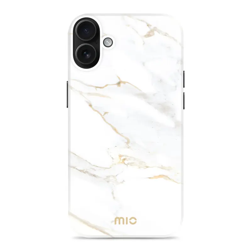 MIO White Marble Magsafe Compatible for iPhone 16
