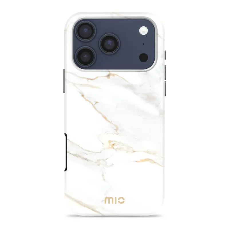 MIO White Marble Magsafe Compatible for iPhone 17 Pro/18 Pro