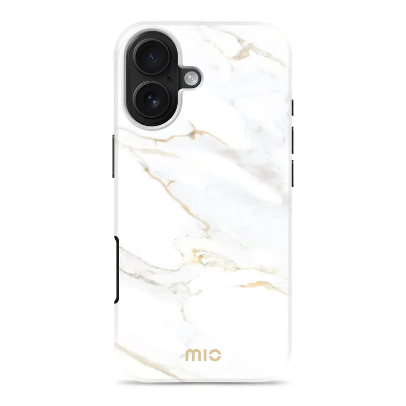 MIO White Marble Magsafe Compatible for iPhone 17