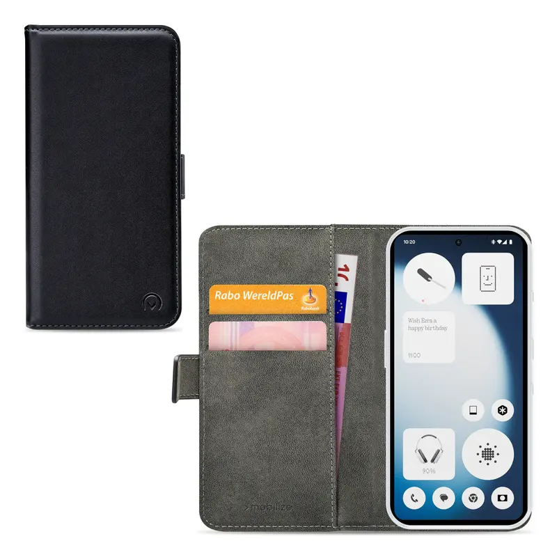 Mobilize Classic Gelly Wallet Book Case Nothing Phone (3a) Lite Black