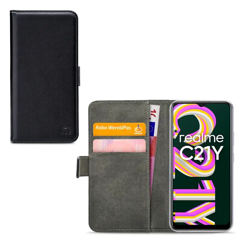 Mobilize Classic Gelly Wallet Book Case realme C21Y Black
