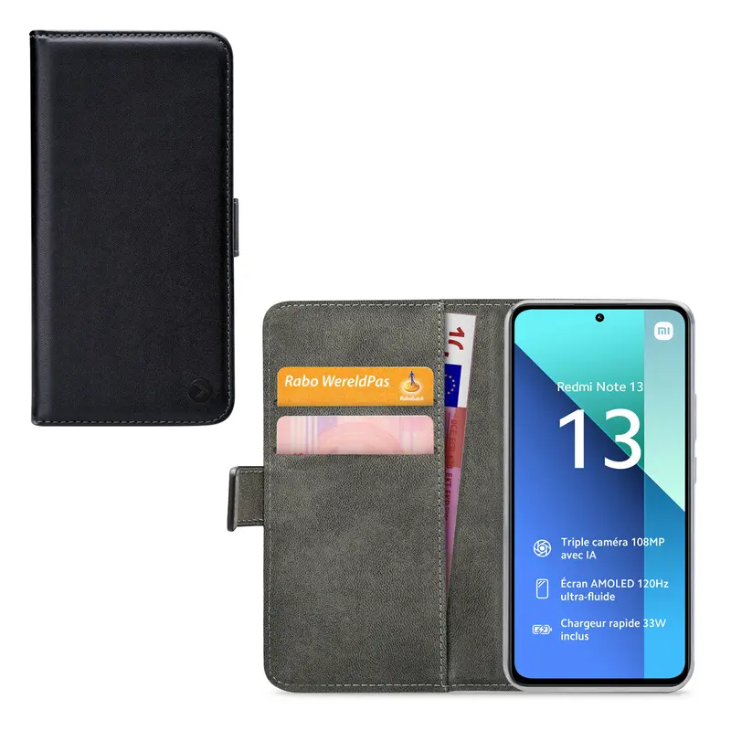Mobilize Classic Gelly Wallet Book Case Xiaomi Redmi Note 13 4G Black