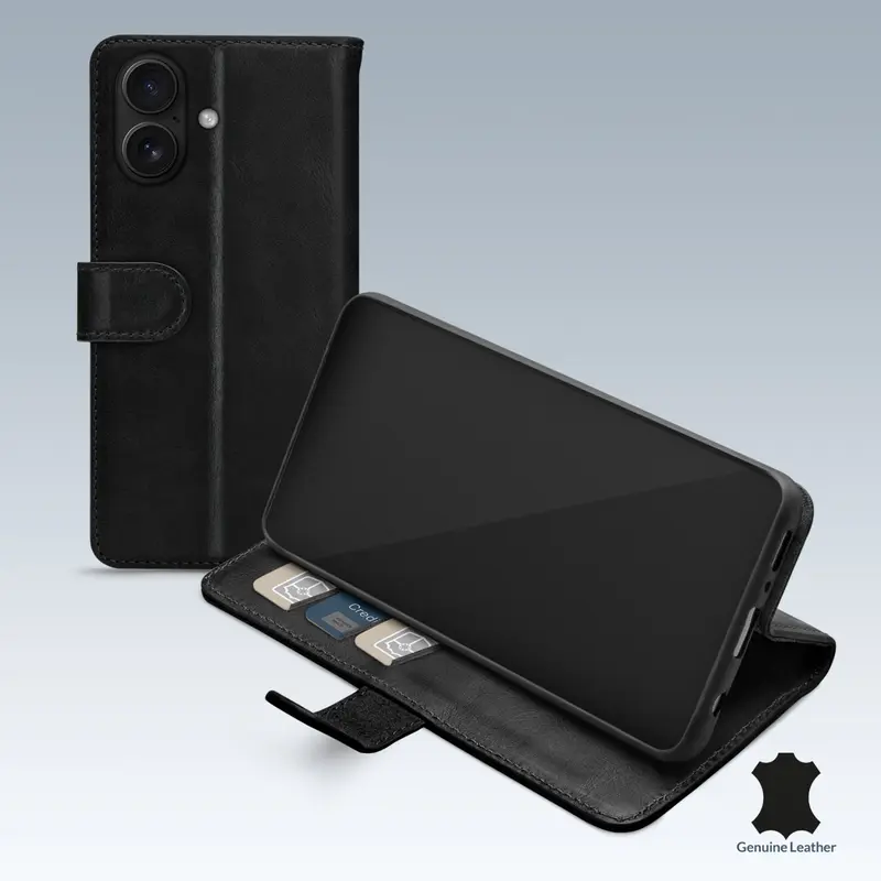 Mobilize Leather Wallet Apple iPhone 17 Black