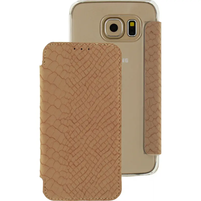 Mobilize Slim Booklet Samsung Galaxy S6 Soft Snake Creamy Rose