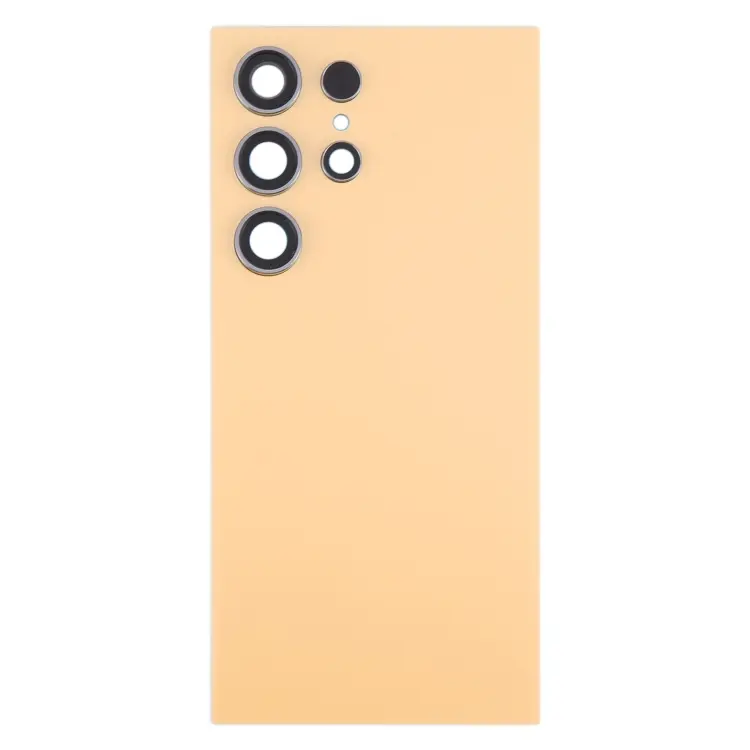 Originele batterij-achterklep inclusief cameralensframe voor Samsung Galaxy S24 Ultra SM-S928B (geel)