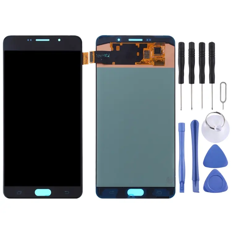 Originele Super AMOLED-schermdigitizer volledige montage voor Samsung Galaxy A9 Pro (2016) SM-A910F (zwart)