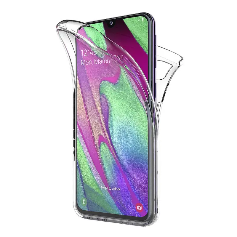 Samsung Galaxy A40 TPU hoesje voor + achter
