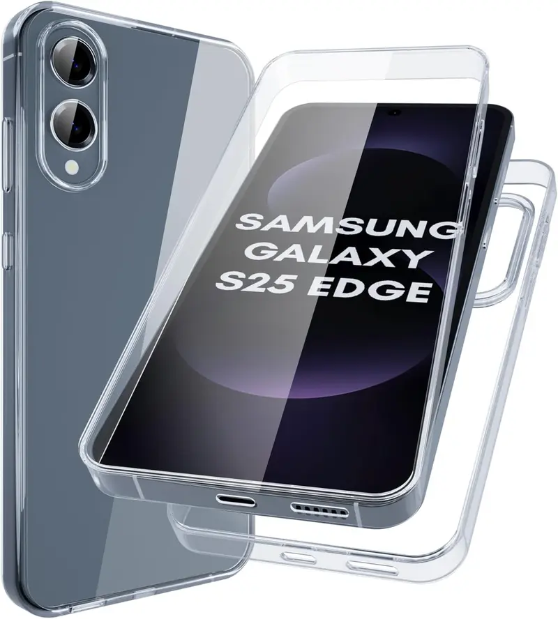 Samsung Galaxy S25 Edge TPU hoesje voor + achter