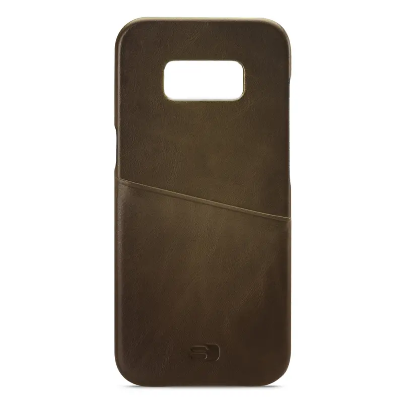 Senza Desire Leather Cover with Card Slot Samsung Galaxy S8 Burned Olive